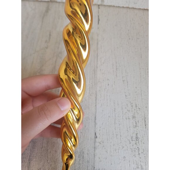Radko large gold glass spiral ornament Xmas vintage - Picture 9 of 11